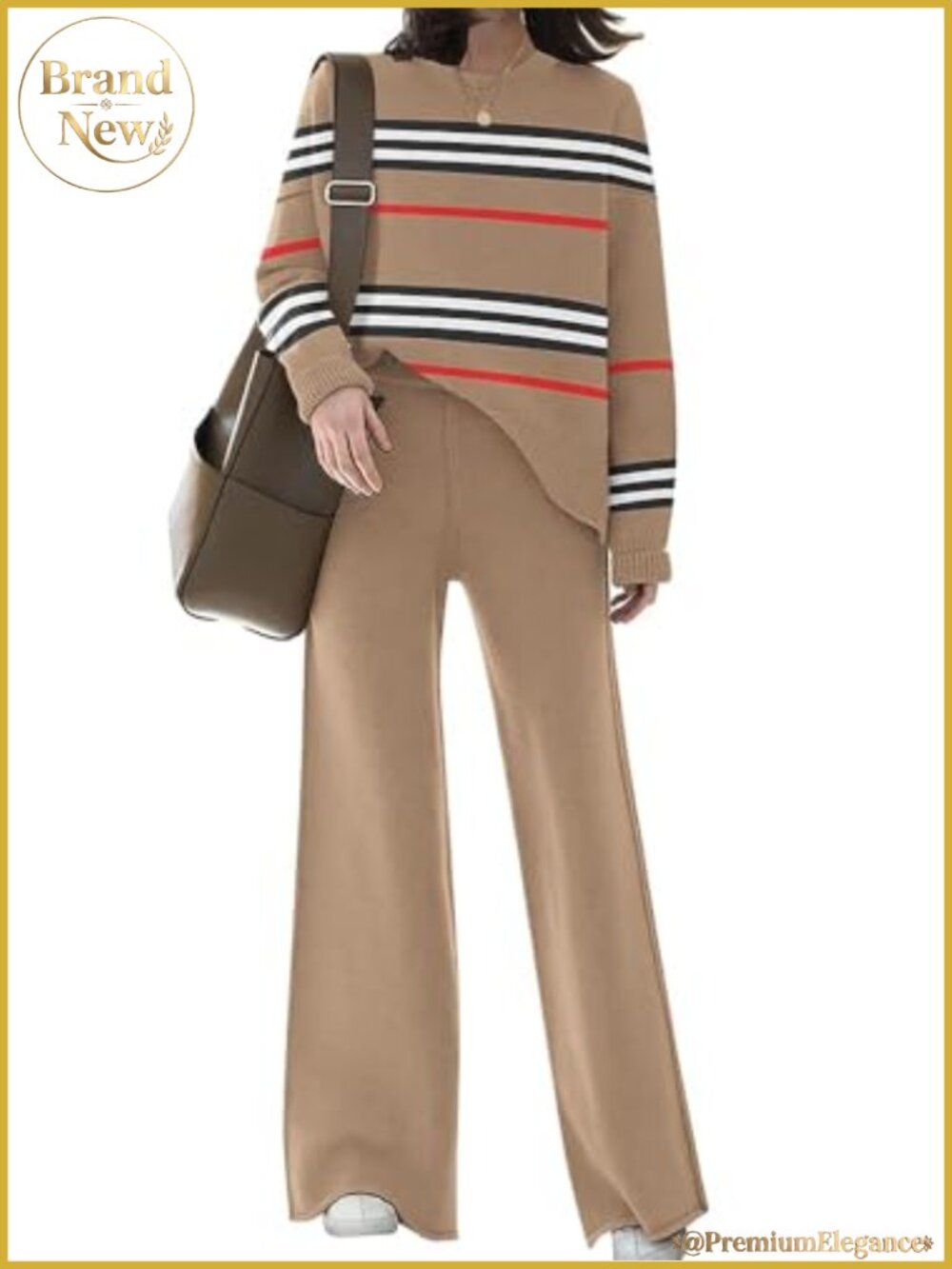 Womens Ribbed Knit Lounge Set Crop Top Wide Leg Sweatpants 2 Piece